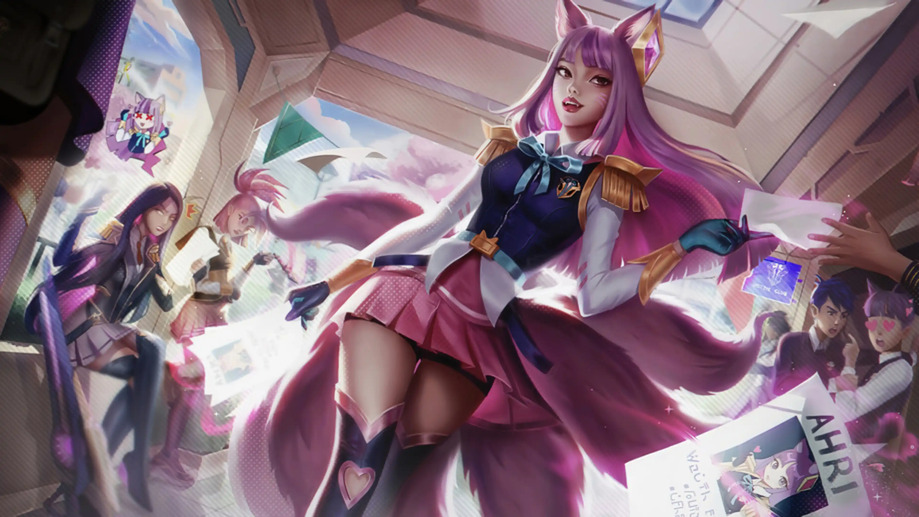 Ahri Battle Academia LoL 4K #221h Wallpaper PC Desktop