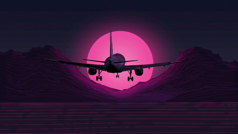 Airplane Digital Art Background 4K #4430h Wallpaper PC Desktop