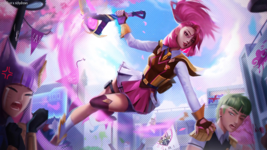 Star Guardian Akali Skin Splash Art Wallpaper 8K #7471h