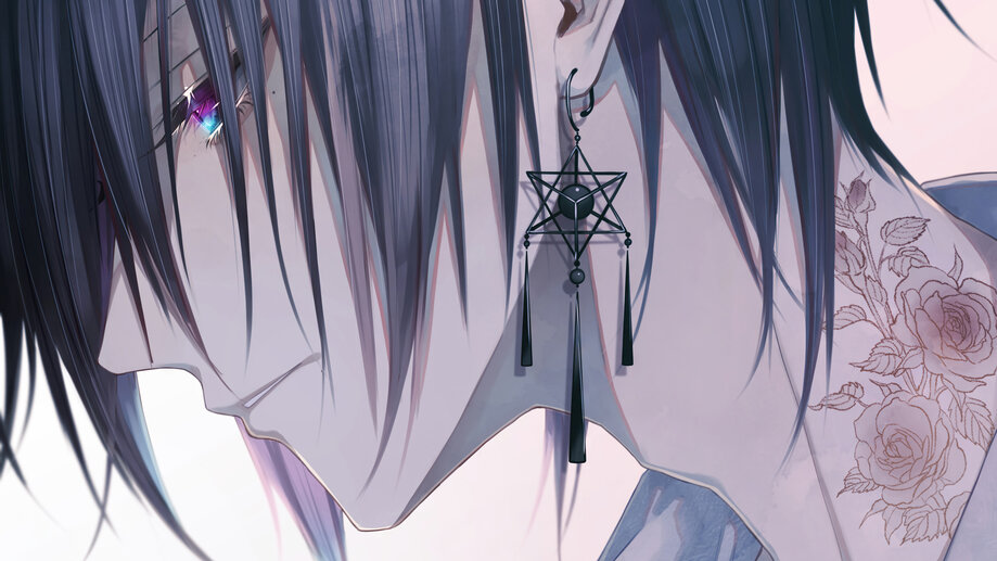 Anime Boy Neck Tattoo Earring 4K #3360h Wallpaper PC Desktop