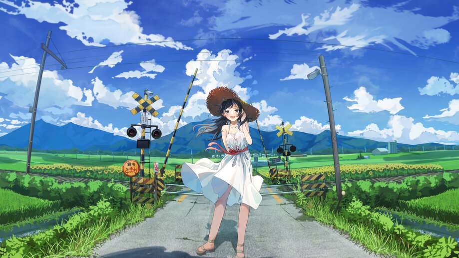 grass field wallpaper anime