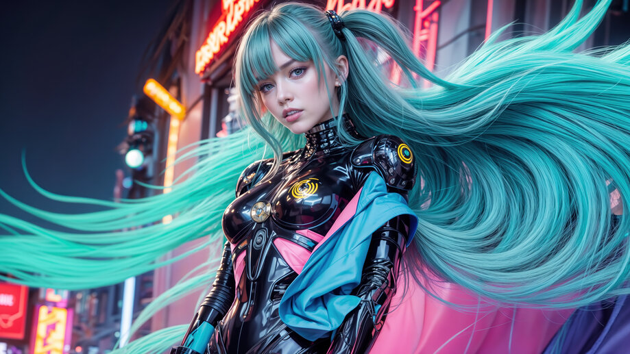 Cyberpunk Girl Digital Art 4K Wallpaper iPhone HD Phone #7850i