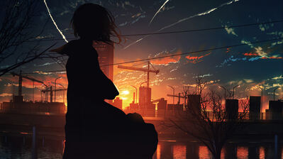 City & Sunset Anime Background Wallpapers - Anime Wallpapers