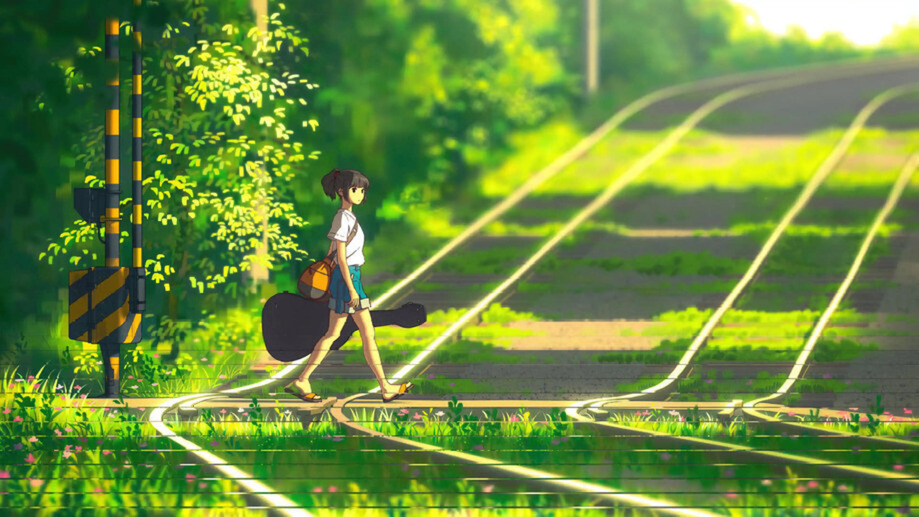 Anime Girl Walking Train Track 4K #4310f Wallpaper PC Desktop