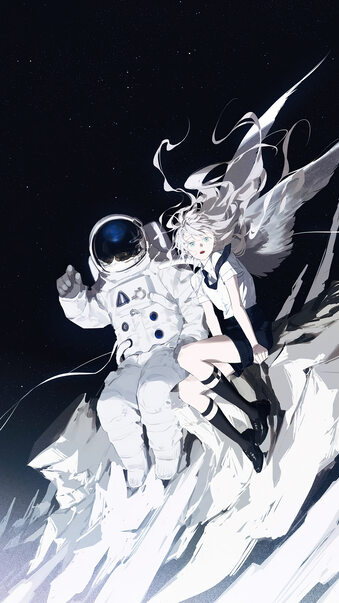 I love making astronaut with AI art (with fantasy AI anime art generator) :  r/aiArt