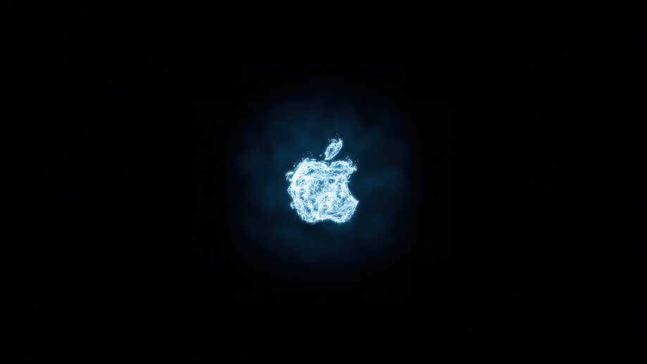 Apple Logo Black Background 4K #5370f Wallpaper PC Desktop