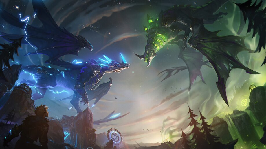 Arcane Dragon LoL RiotX 4K 8K #1841e Wallpaper PC Desktop