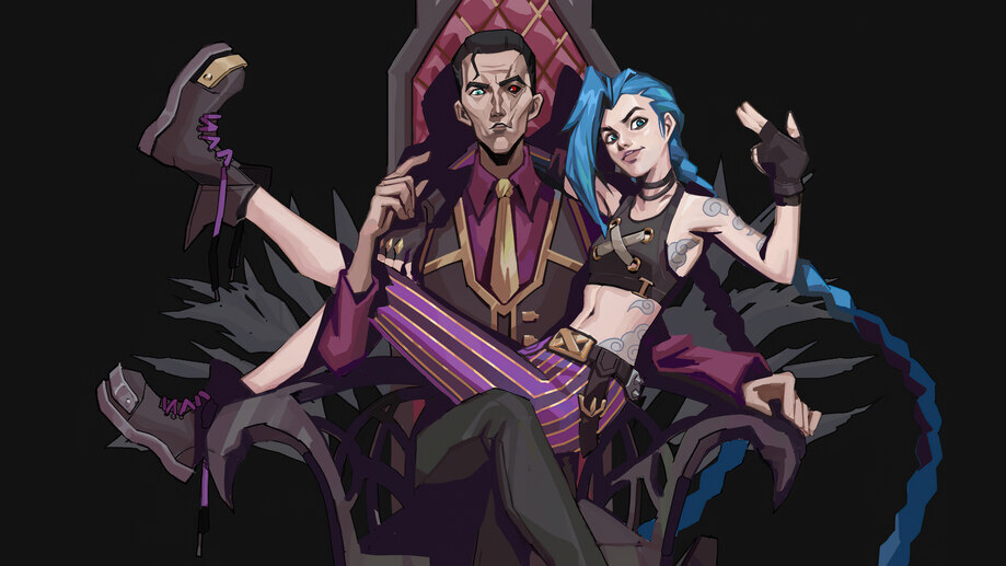 Arcane Jinx And Silco 4k 7150e Wallpaper Iphone Phone 6084