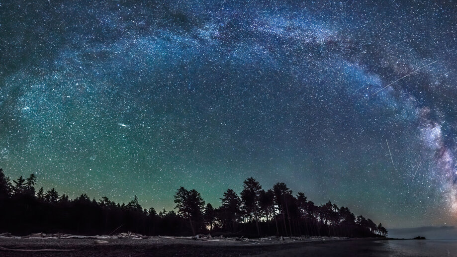 Beach Night Sky Stars Scenery 4K #8160i Wallpaper PC Desktop