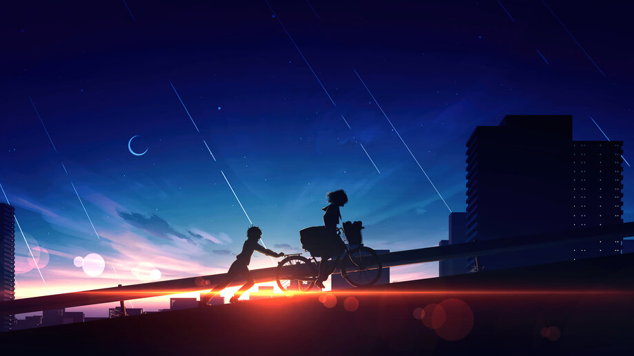 Beautiful Sunrise Anime Scenery 4K #170h Wallpaper