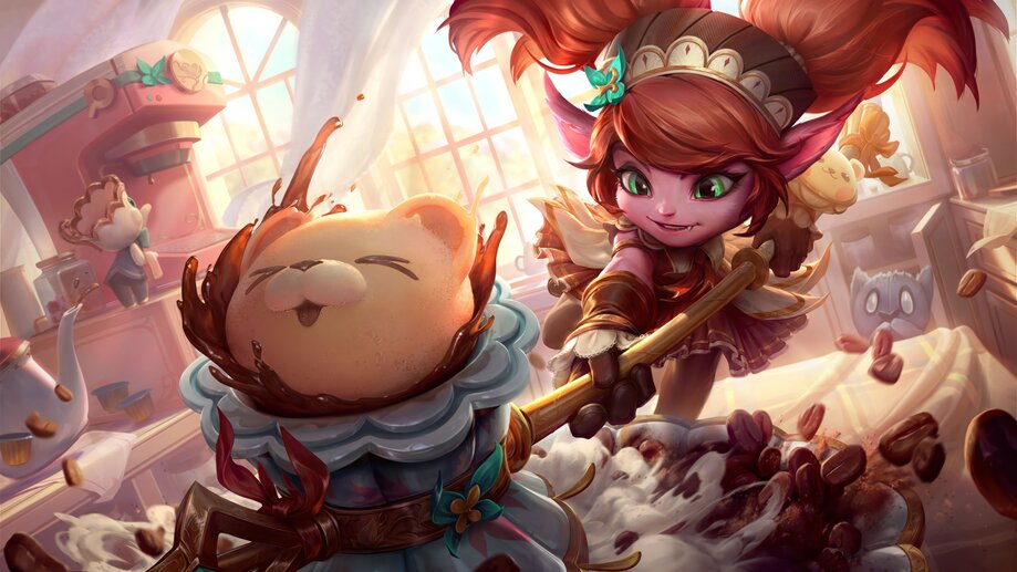 Cafe Cuties Poppy LoL Skin 4K 8K #3901m Wallpaper PC Desktop