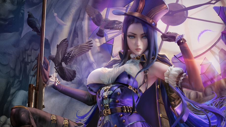 Caitlyn Arcane 4K #8090e Wallpaper PC Desktop