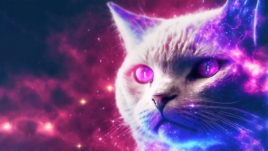 Cat Colorful Digital Art 4K #1030i Wallpaper PC Desktop