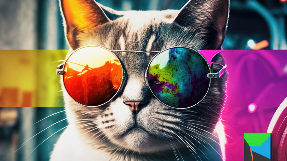 Cat Glasses Digital Art 4K #7820i Wallpaper PC Desktop