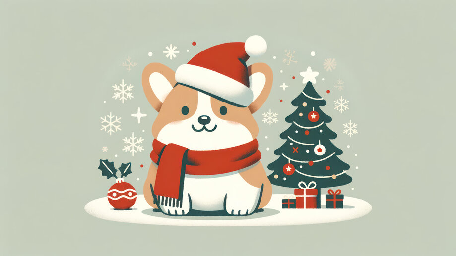 Christmas Corgi Dog Christmas 4K #8550i Wallpaper PC Desktop