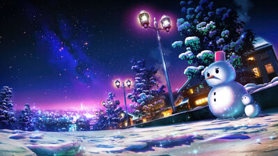 snowman desktop background