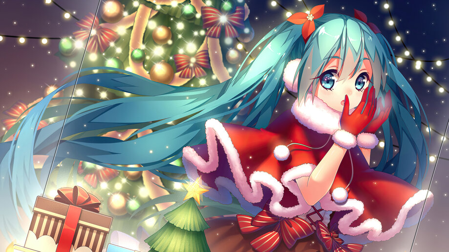 Christmas Tree Gifts Anime 4K #5580h Wallpaper iPhone Phone