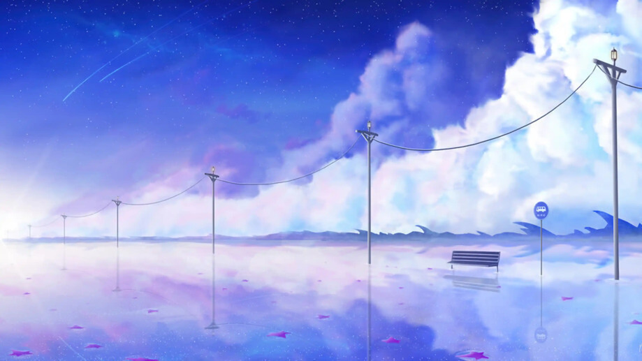 Cloudy Sky Anime Art 4K #4360f Wallpaper PC Desktop