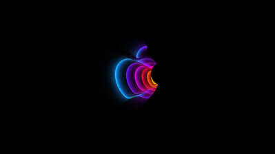 Colorful Apple Black Background 4K Wallpaper iPhone HD Phone #2370g