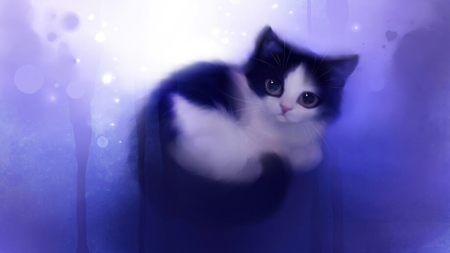 Cute Cat Digital Art 4K Wallpaper iPhone HD Phone #7800i