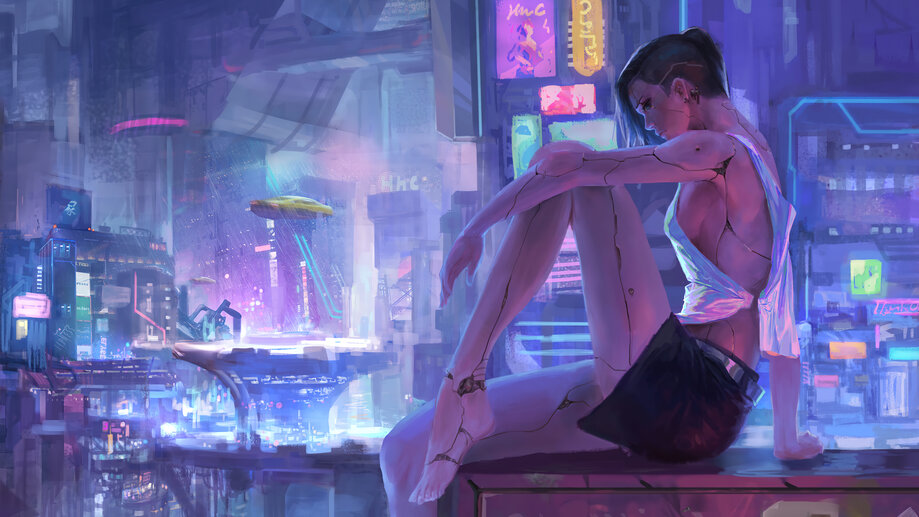 Ninja Cyberpunk Night City HD Wallpaper #830h