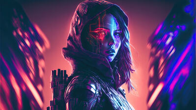 Cyberpunk Girl Digital Art Wallpaper 4K HD PC #7850i