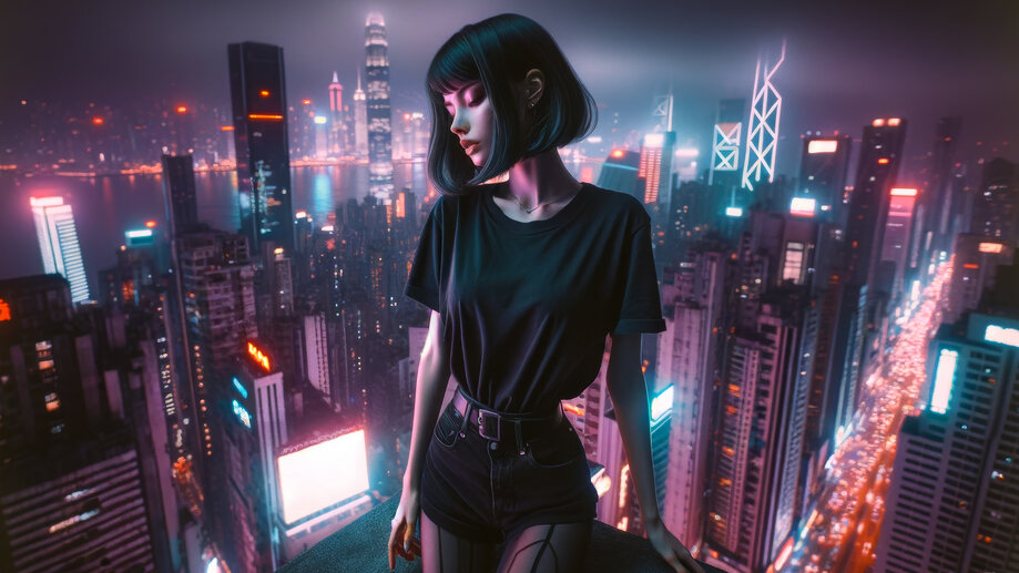 Cyberpunk Girl Night City 4k 270j Wallpaper Pc Desktop 8353