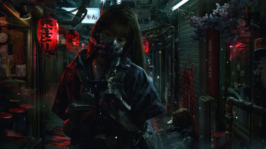 Cyberpunk Girl 4K Wallpaper iPhone HD Phone #7910i