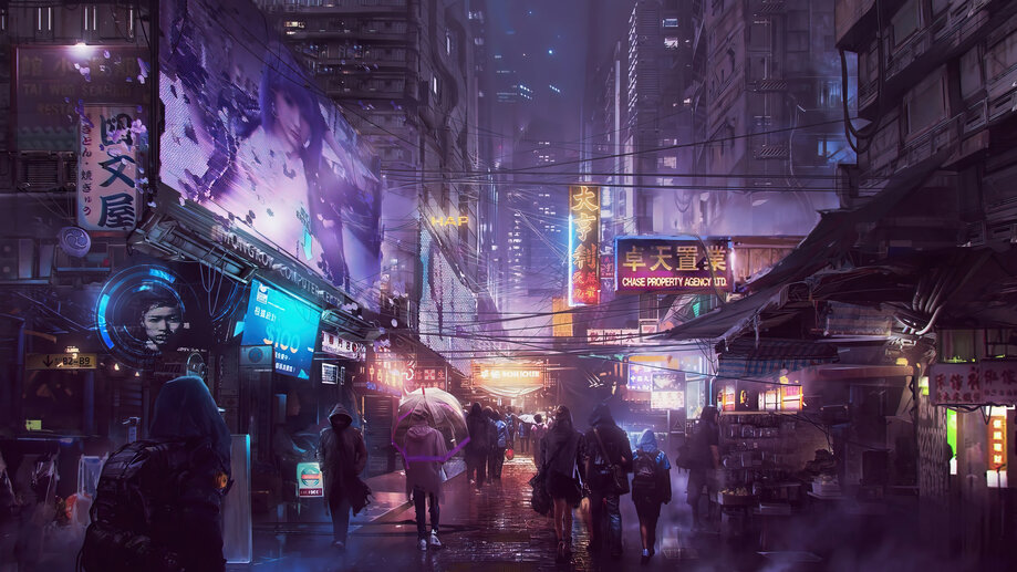 Ninja Cyberpunk Night City HD Wallpaper #830h