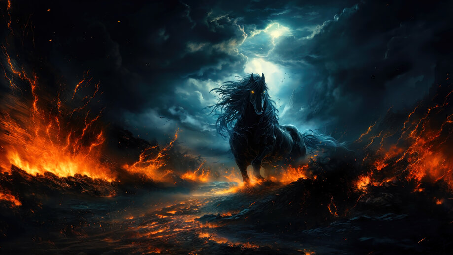 Dark Horse Fantasy 4K #2181n Wallpaper iPhone Phone