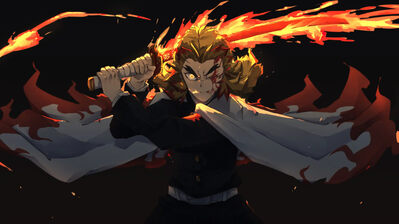 Kyojuro Flame Hashira: Hãy chiêm ngưỡng sức mạnh của nhân vật Kyojuro Flame Hashira trong hình ảnh đầy mê hoặc này! Được biết đến là một trong những nhân vật mạnh nhất của loạt phim kimetsu no yaiba, Kyojuro Flame Hashira sẽ khiến bạn cảm thấy kinh ngạc với khả năng chiến đấu với lửa của mình.