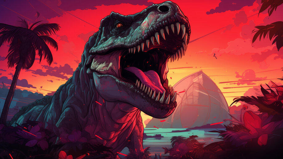 Dinosaur 4K #8503a Wallpaper PC Desktop