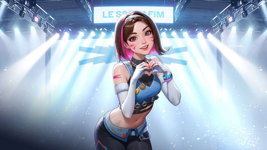 DVa Overwatch 2 X Le Sserafim 4K #8061m Wallpaper iPhone Phone