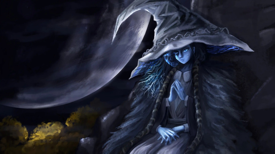 Wallpaper witch, in the dark, black magic, magical look, Elden