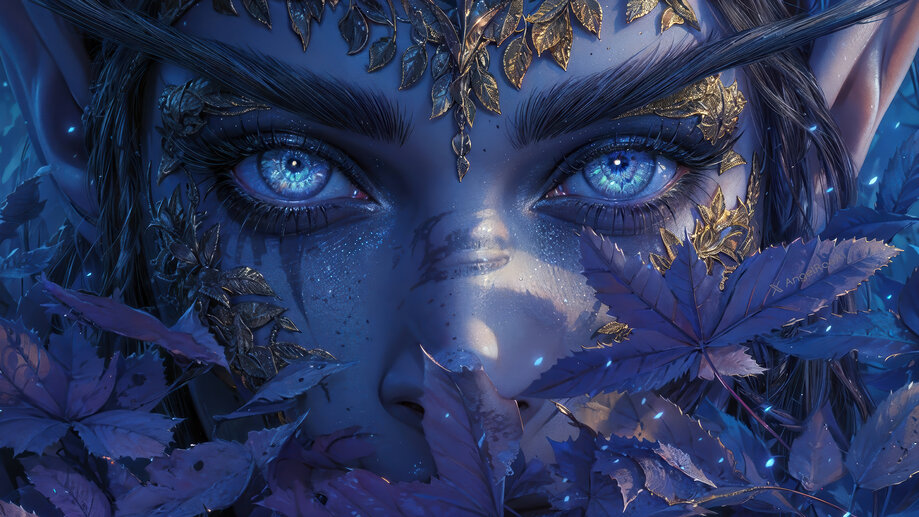 5562a | Elf, Blue Eyes, Fantasy, 4K Wallpaper iPhone Phone