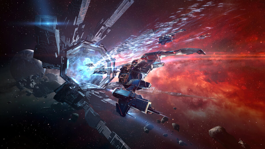 EVE Online Game Warp Gate 4K #5460i Wallpaper PC Desktop