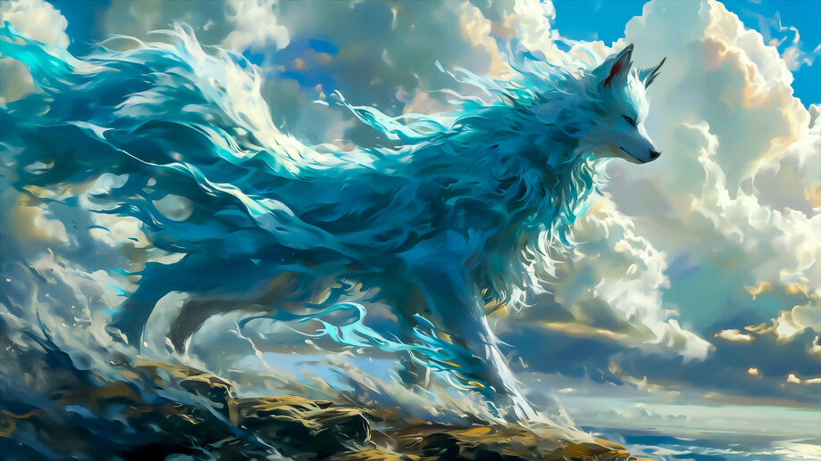 Fantasy Wolf 4K #2003a Wallpaper iPhone Phone