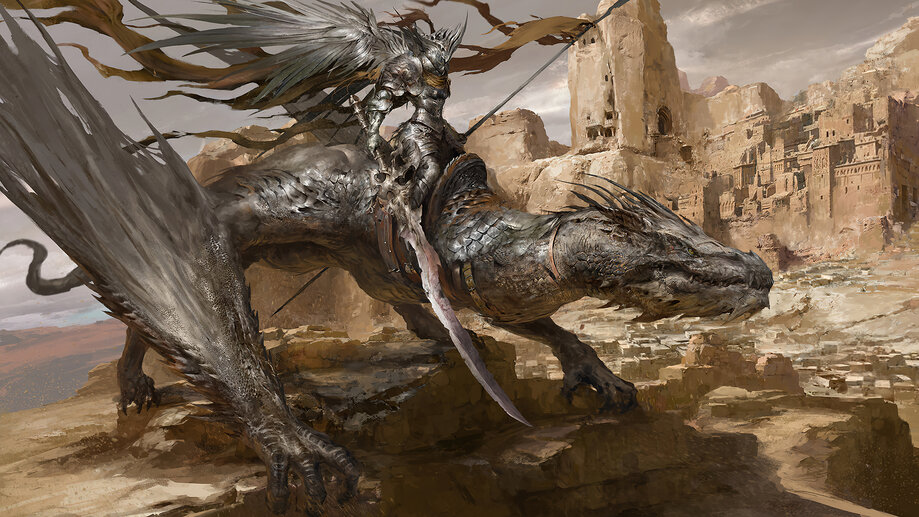 Female Warrior Dragon Rider 4K #7960g Wallpaper PC Desktop