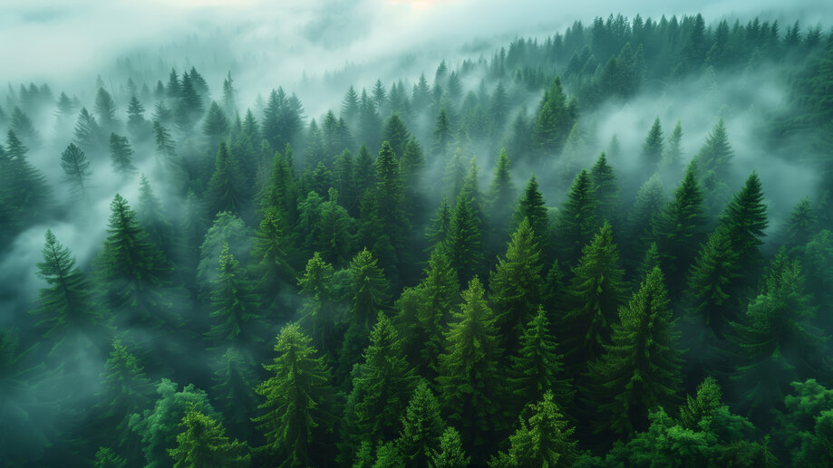 Forest Mist Scenery 4K 8K #8443a Wallpaper PC Desktop