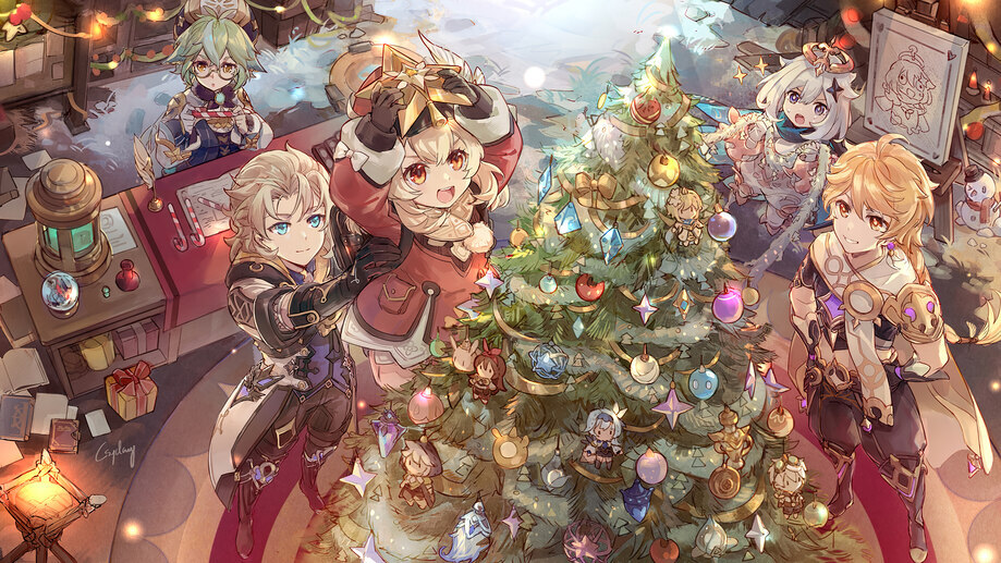 Genshin Impact Christmas Wallpaper