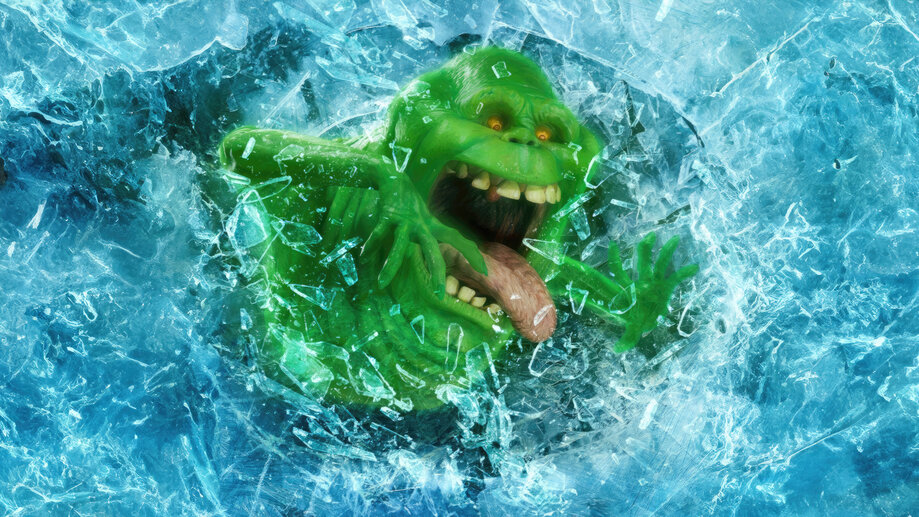 Ghostbuster Frozen Empire Slimer 4K #83a Wallpaper iPhone Phone