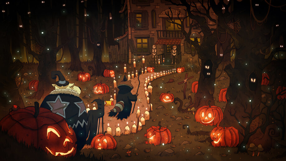 Halloween Trick or Treat Lofi 4K #4490h Wallpaper PC Desktop