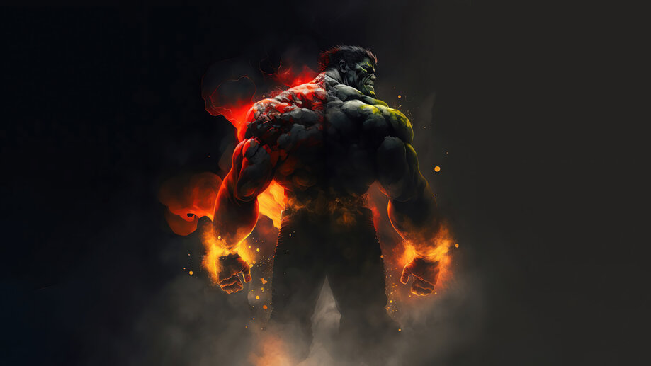 Hulk Burning DC Comics 4K #7570i Wallpaper iPhone Phone