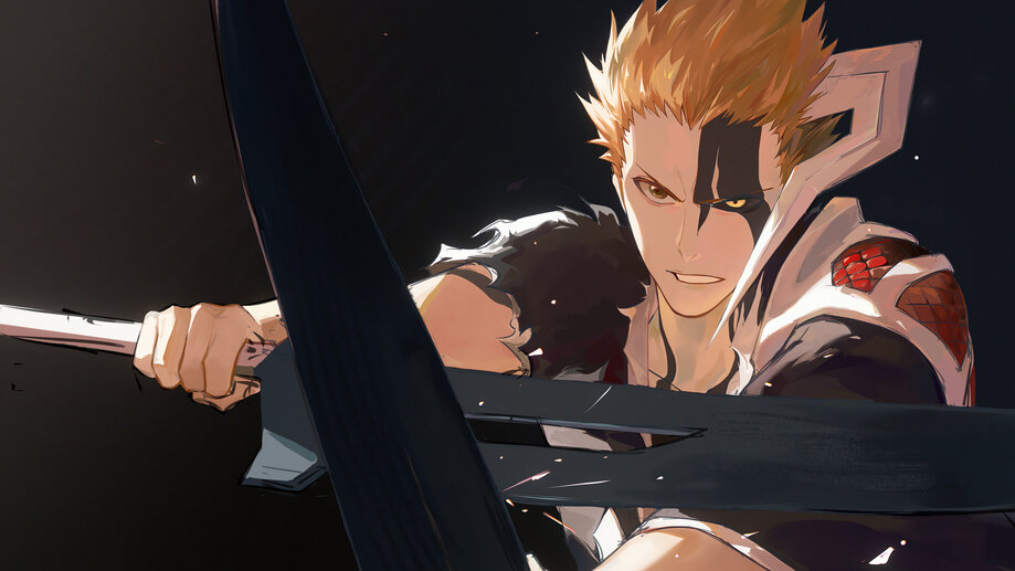 Download wallpaper anime, bleach, Ichigo Kurosaki, bankai, section shonen  in resolution 1024x768