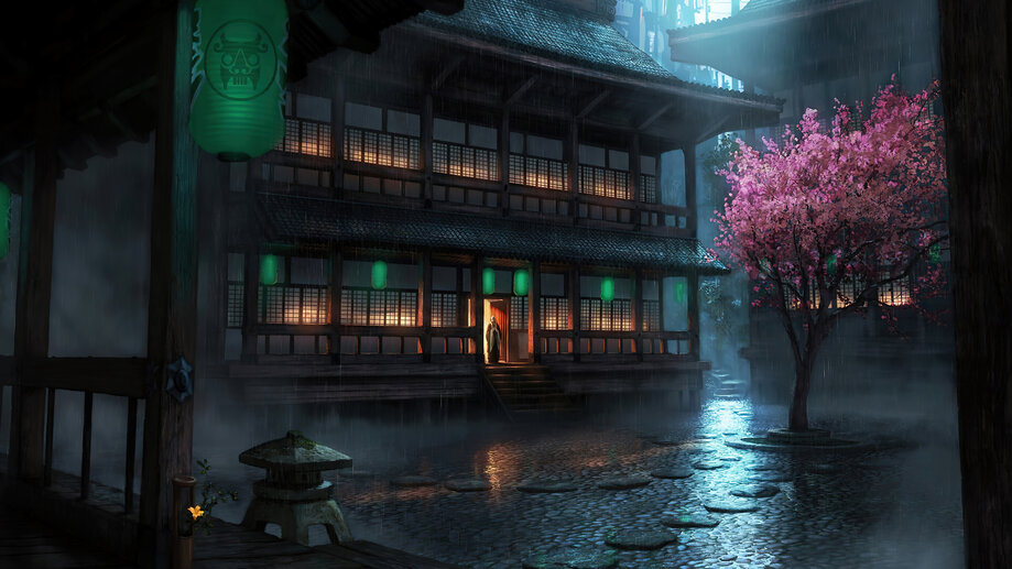 Anime Girl Kimono Japanese Castle 4K Wallpaper iPhone HD Phone #3191m