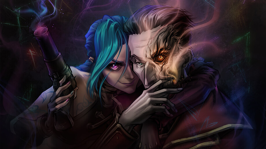 Jinx and Silco Arcane 4K #4320e Wallpaper PC Desktop