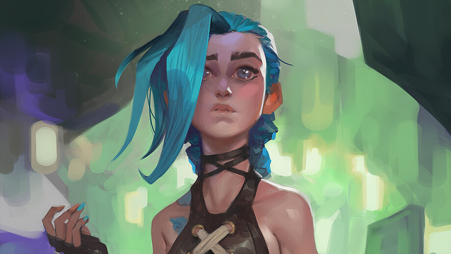 Jinx Arcane Netflix LoL Art 4K #2230e Wallpaper PC Desktop