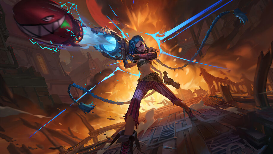 Jinx Arcane V2 LoL LoR 4K #1961h Wallpaper PC Desktop