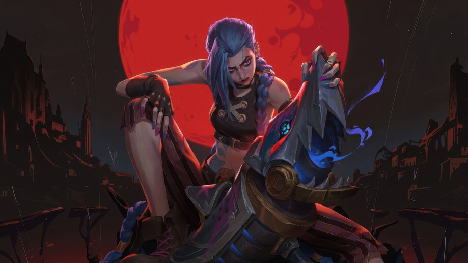 thumbnail image 2 of League Of Legends Arcane Jinx 3D Cannons Pen Figure – Collectible With Box 2 of 4