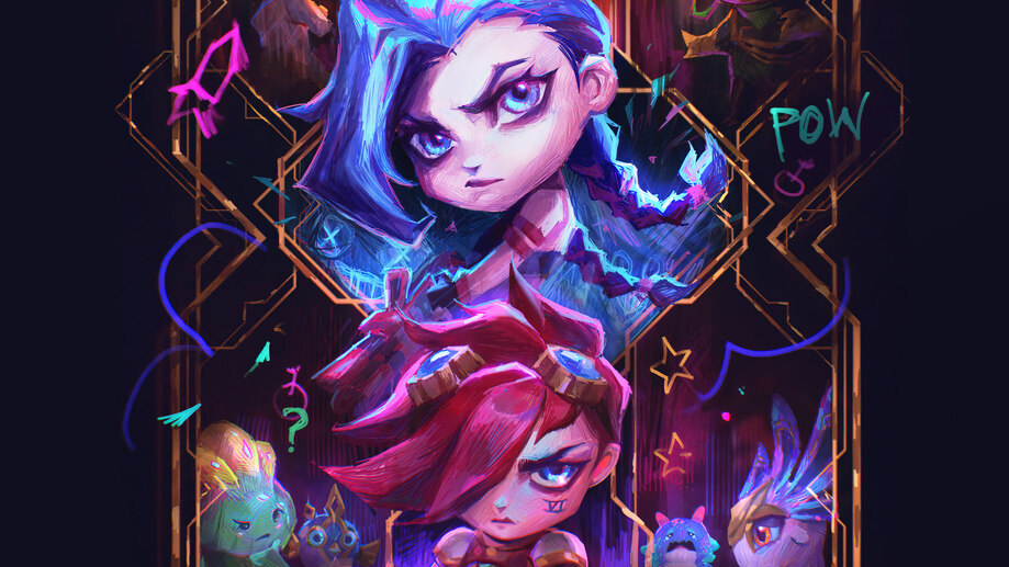 Jinx Vi Little Legends TFT 4K #2670e Wallpaper iPhone Phone